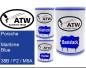 Preview: Porsche, Maritime Blue, 38B / F2 / M5A: 500ml Lackdose + 500ml Klarlack + 250ml Härter - Set, von ATW Autoteile West.